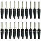 20Pcs 4mm Banana Plug Connectors Black And Red High Current Insulated Shrouded Stackable Screw Connection Probe