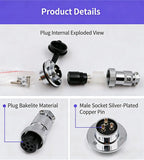 GX20 Flange Butting Type Aviation Plug &Socket 2/3/4/5/6/7/8/9/10/12 Pin Male&Femal Connectors Coppe
