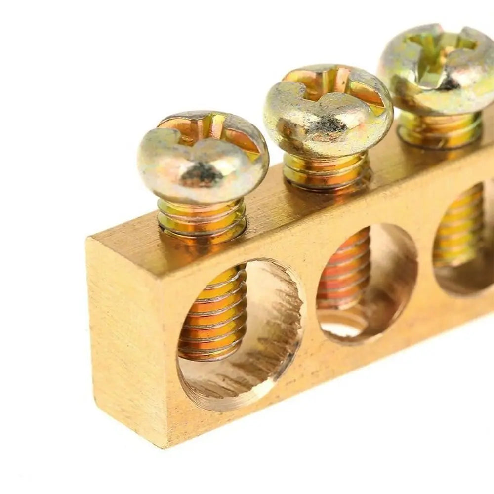 Copper Wire Connector Multi-specification With Hole Screw Brass Connection Row Zero Ground Terminal Electrical