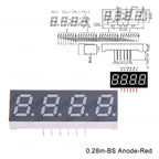 2PCS/5PCS Digital tube Common AnodeCathode Red 1 2 3 4 Bit digital Tube 0.28inch LED Display 7 segment