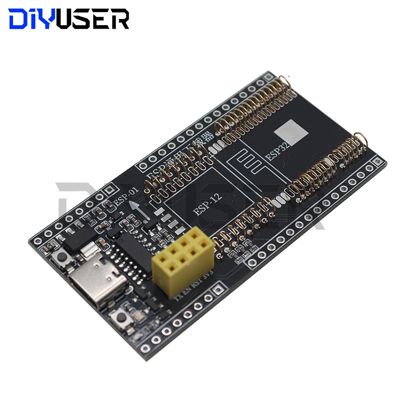 DIYUSER ESP8266 ESP32 Development Board Test Programmer Socket Downloader for ESP-01 ESP01S ESP12 ESP32