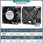 EC Axial Fan 60mm 80mm 90mm 120mm Ball Brushless Fan Cooler AC 110V 120V 220V 230V 240V Computer Case Fan 6025 8025 9225 12038