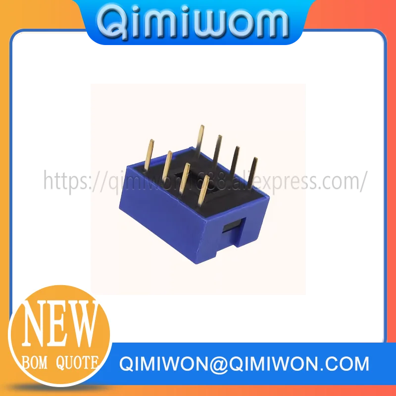 10PCS Red Blue Toggle Switch Spacing 2.54MM DIP Dial The Code Switch 1 2 3 4 5 6 7 8 9 10 12P