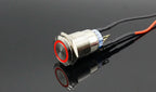 19mm Metal Alumina Black Press Button Led Power Mark Lamp Button Momentary/Latching Control PushButton Switch