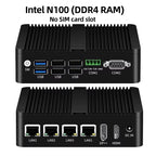 4 Ethernet Mini PC Intel N100 N2830 J1900 J4125 N5105 CPUs X86 Firewall Router Pfsense OPNSENSE Windows Linux Virtual Machine