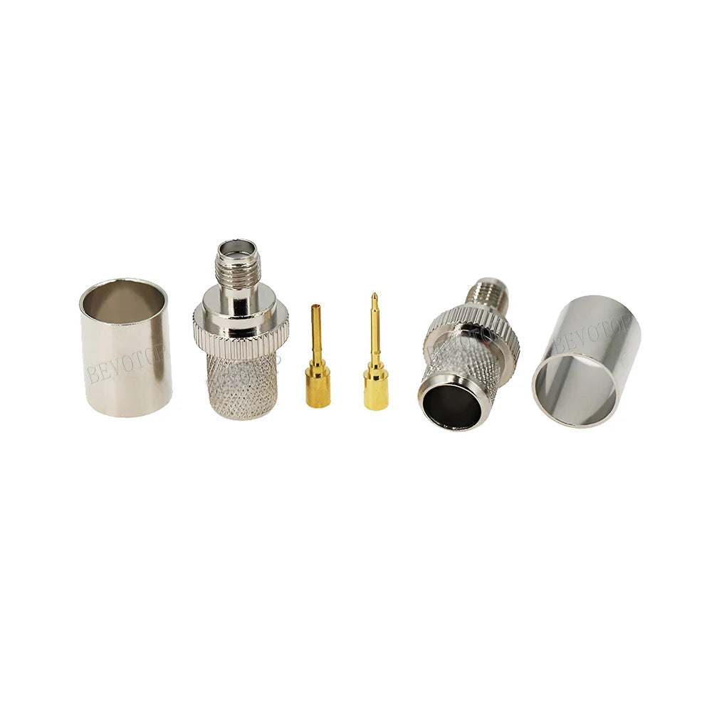 10Pcs/lot RG8 RG213 LMR400 SMA / RP-SMA Male / Female 50-7 RF Coaxial Connector 50Ohm SMA Connector for LMR-400 RG-213 RG8 Cabl