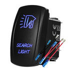 12V 24V Boat Trim Tabs Switch (ON)-OFF-(ON) Momentary Rocker Switch Waterproof Blue Light ON-OFF Toggle Switch With Harness