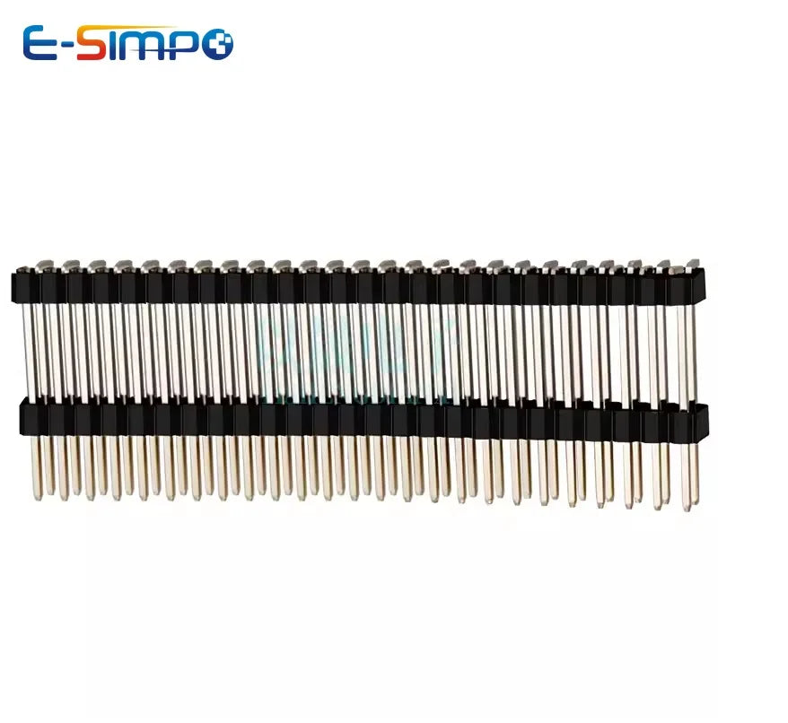 10pcs/100pcs 2.54mm 2x15P/25P/40P L30mm SMD Breakable Male Pin Header Dual Row Double Plastic Rohs Gold SMT PCB Board Spacer