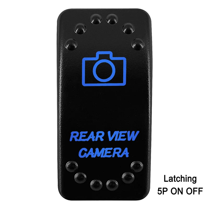 Waterproof Rocker Switch with Blue LED | 12V/24V Latching & Momentary (SPST/ DPDT) | for Marine, UTV, ATV, RZR, Automotive