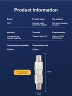 ONTi-Cable Extender Junction Adapter, RJ45 Lan Cable Extension Connector, Full Shielded Toolless Connection Box