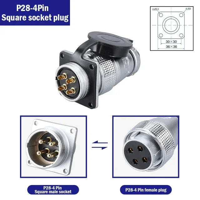 PLS28 P28-2/3/4/5/7/8/10/12/16/17/20/24/26 Pin Aviation Connector Plug WS28 Male Female Plug Socket Connector