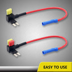 FT4-10 10 Pack 12V Car Add-a-Circuit Fuse Tap Adapter ACZ Blade Fuse/Micro 2 Fuse with 10pcs 10A and 20A Fuses