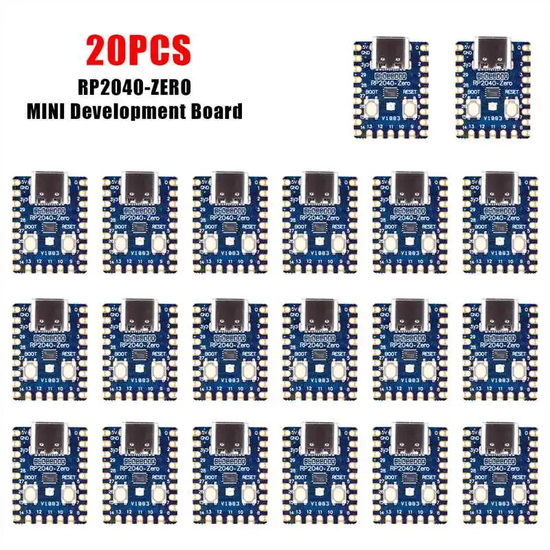 1-20PCS RP2040-Zero RP2040 for Raspberry Pi Microcontroller PICO Development Board Dual-core Cortex M0+ Processor 2MB Flash XCW
