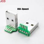 Micro Mini 5P Type-C USB To Dip PCB Converter Adapter 90 Degree Right Angle Breakout Board Repair Welding Socket Connector Port