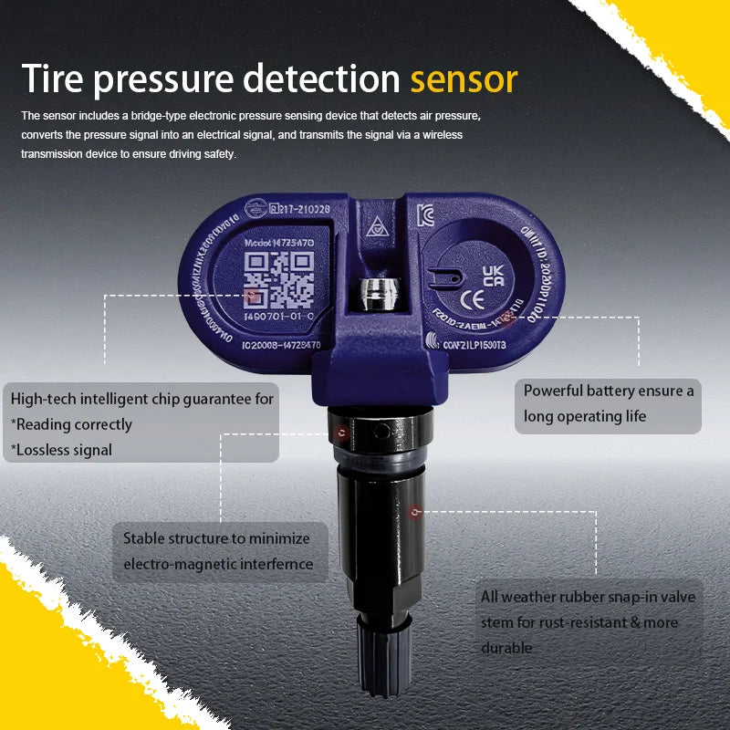 1/4PCS Tire Pressure Monitoring Sensor TPMS 149070101C For Tesla Model 3 S X Y Compatible With 149070101A,149070101B 24GHz