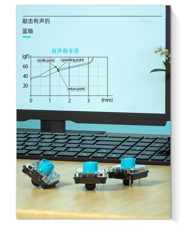 Kailh Choc V2 Low Profile Switch 1353 Chocolate V2 Custom DIY Mechanical Keyboard Switches Clicky Tactile Linear Blue Red Brown