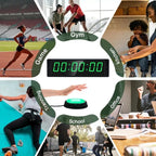 Gym Timer Clock for Home Fitness Timer with Stopwatch Button, Large Digital Stopwatch Countdown Clock, 12/24H Digital Wall Clock