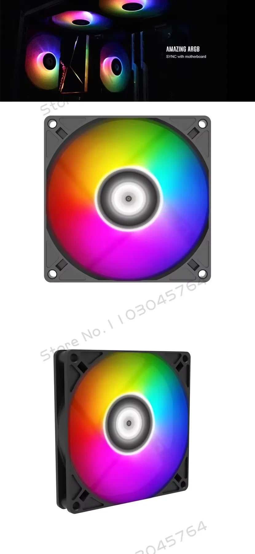 PC Cabinet RGB Fan 9cm Ultra-Thin 9215 9225 15mm 25mm Slim ITX Case Cooler Fans 5V 3Pin ARGB+ 4Pin PWM Control Black White