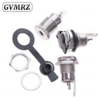 10pcs/LOT DC099 5.5 mm x 2.1mm DC Power Jack Socket Female Panel Mount Connector Metal DC-099 Open Hole 11MM 5.5*2.1 5.5*2.5