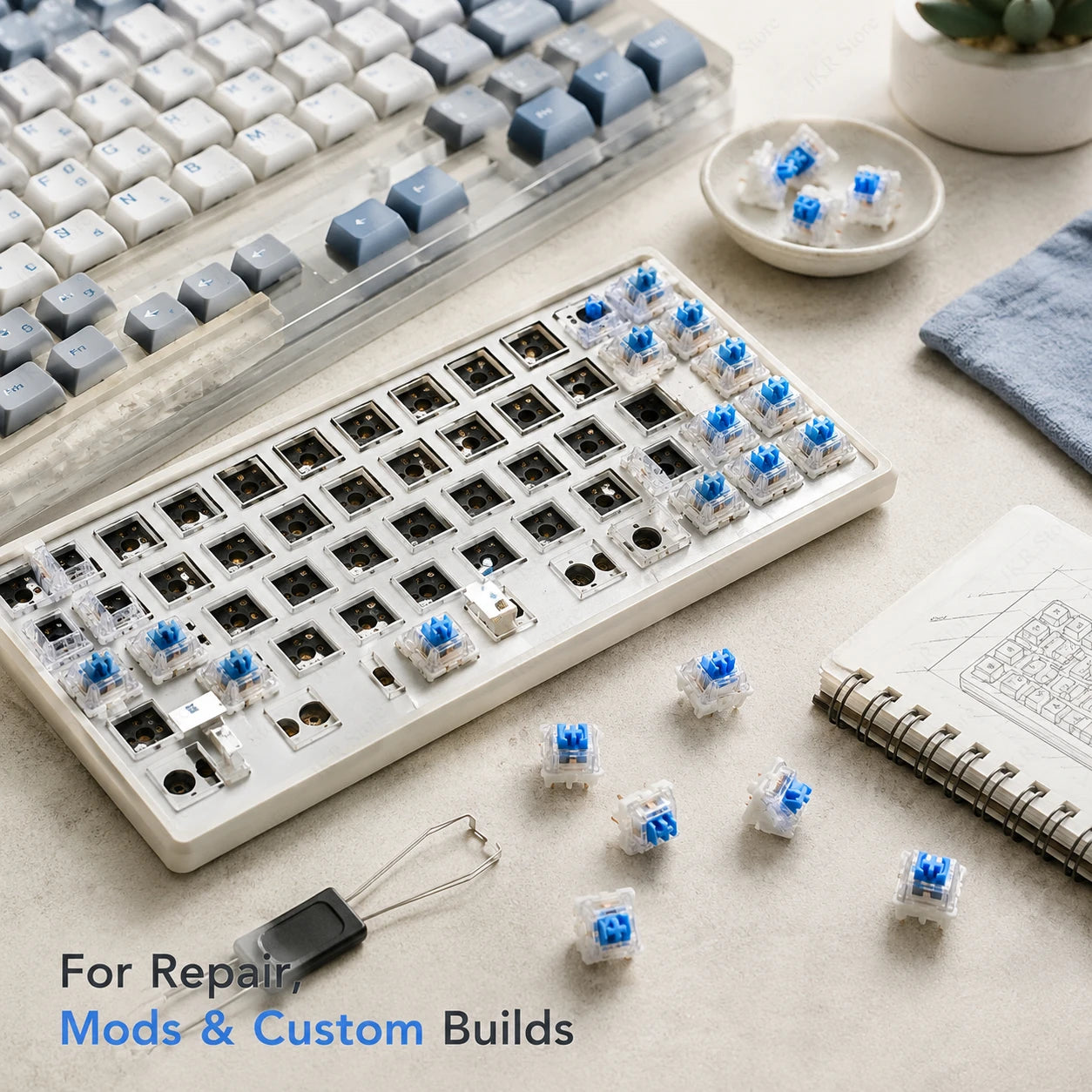 30/50/100 PCS Tactile Keyboard Clicker Switch 3 Pin Key Replacement Set for Mechanical Keyboard Repair Accessories