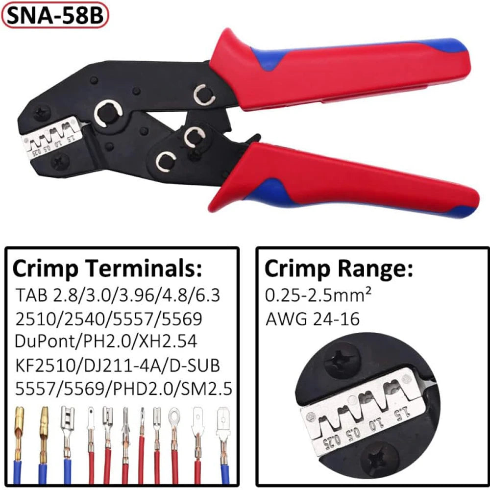 660pcs Pin Connector 1/1.5/1.8/2.2/2.8/3.5/4.8/6.3mm Automotive Wire Terminal Male and Female Non Insulated Plug Disassembly Kit