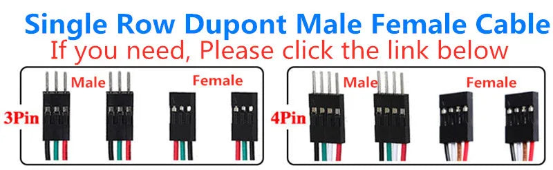 5PCS Double Row Dupont Line 2x2/3/4/5/6/7/8/9/10 Pin Male Female 2.54MM Dupont Jumper Cable Wire For PCB