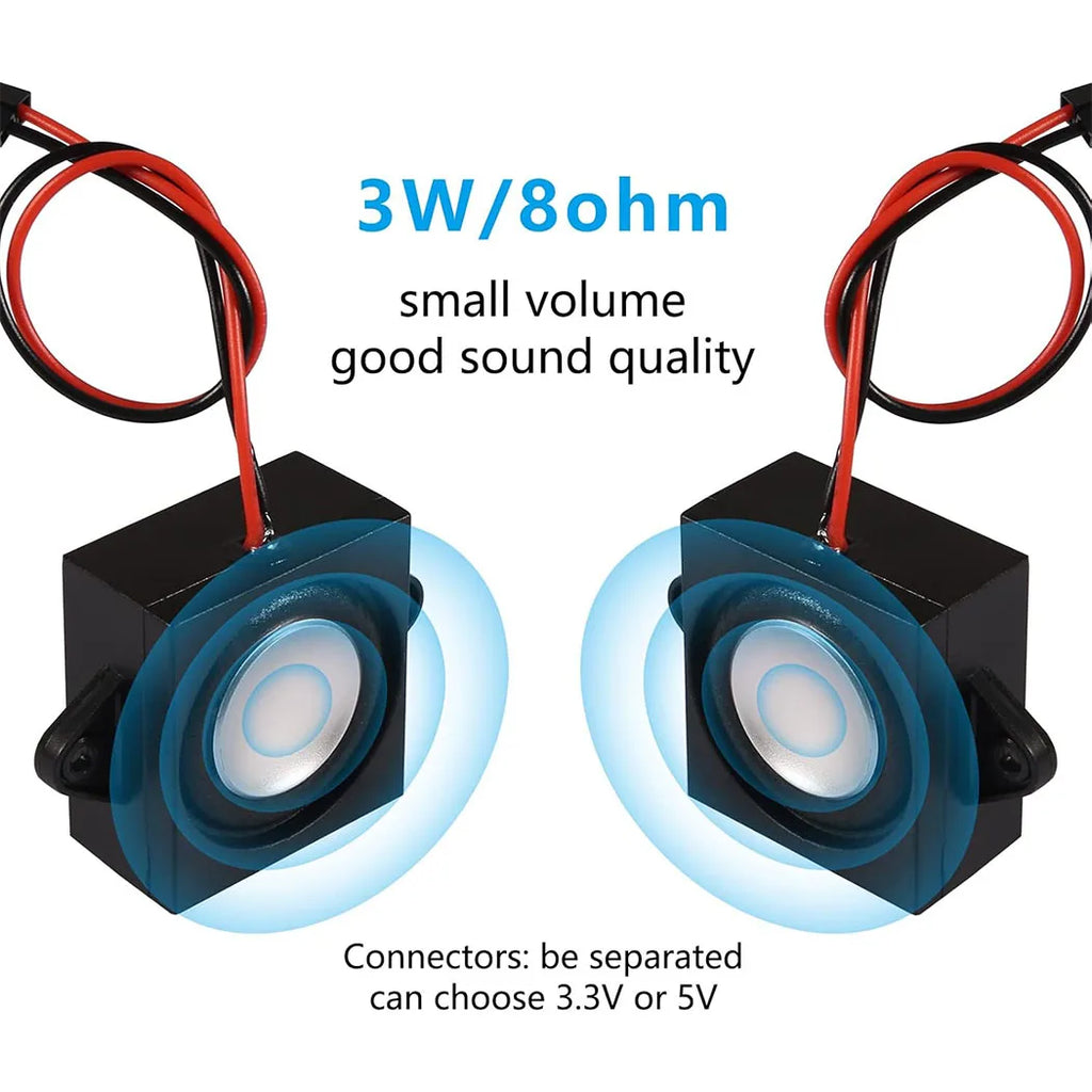 3 Watt 8 Ohm Mini Speaker 8ohm 3w Loundspeaker Micro for Arduino with JST-PH2.0 Interface for Small Electronic Projects