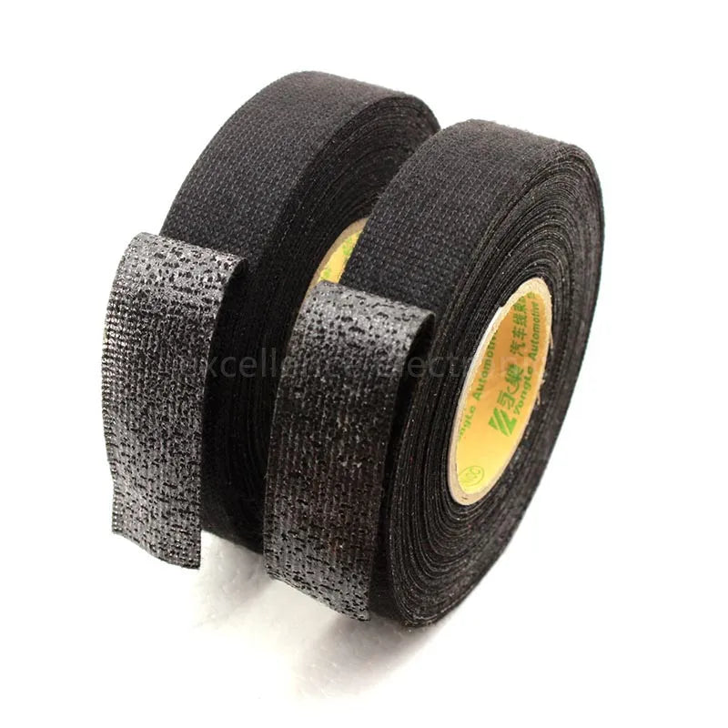 Automotive Wiring Loom Tape, Heat Resistant Cloth Fabric Harness Tape, Car Cable Protection Wrap, 9/19/25/32mm x 15M