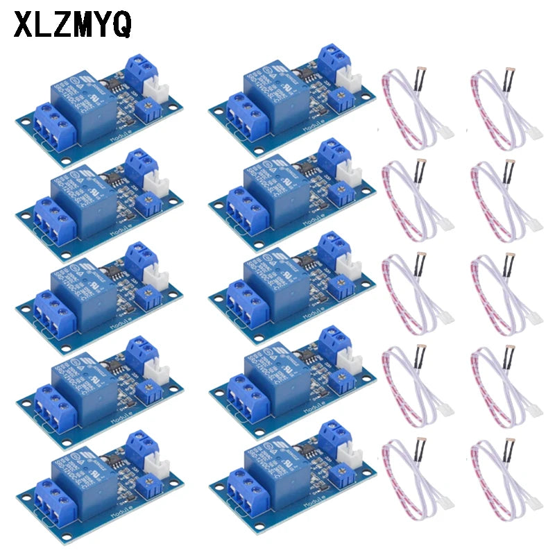 10pcs XH-M131 Light Control Switch Photoresistor Relay Module DC 5V/12V/24V Detection Sensor Brightness Automatic Control Module