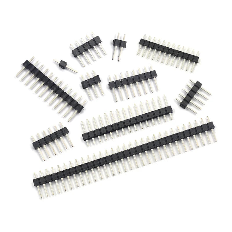 50/20/10Pcs 2.54mm Single Row Male 1/2*40P PCB Board Pin Header Connector Strip Pinheader 2/3/4/5/6/8/10/12/20/40Pin For Arduino