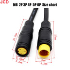 1pcs M6 M8 2 3 4 5 6 Pin Electric Bicycle Butt Joint Plug For Ebike Display Cable Male to Female Waterproof Aviation Connector