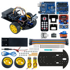 LAFVIN Smart Robot Car for Arduino 2WD Chassis Robot Car Kit With Ultrasonic Module, L298N Driver Board, Remote, IR Control