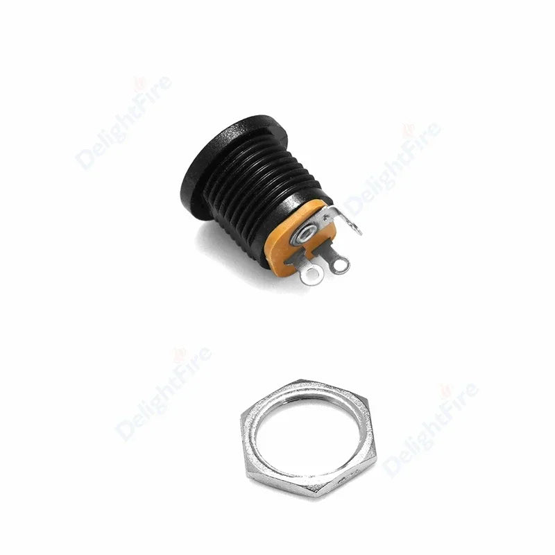 12V 3A 5.5mm 2.1mm Plug Socket DC Connectors DC Power Socket Male Female Jack Screw Nut Panel Mount DC Power Adapter Connector