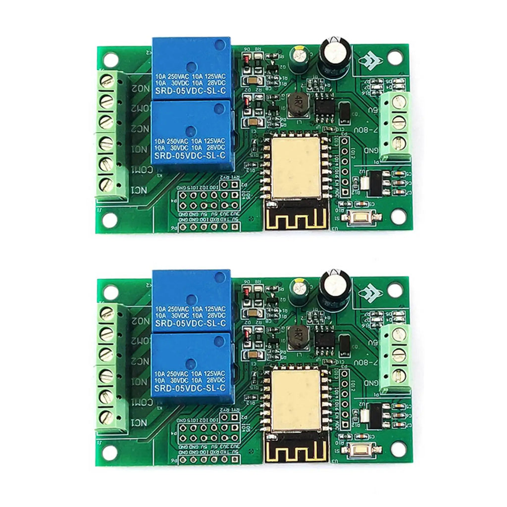 ABZZ-2X ESP-12F WIFI Relay Module 2CH 5V/8-80V Relay Switch Develop Board For ARDUINO IDE