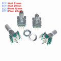 5PCS/LOT EC11 rotary encoder -4 types of half/plum blossom shaft 15mm/20mm handle length digital potentiometer with switch 5-pin