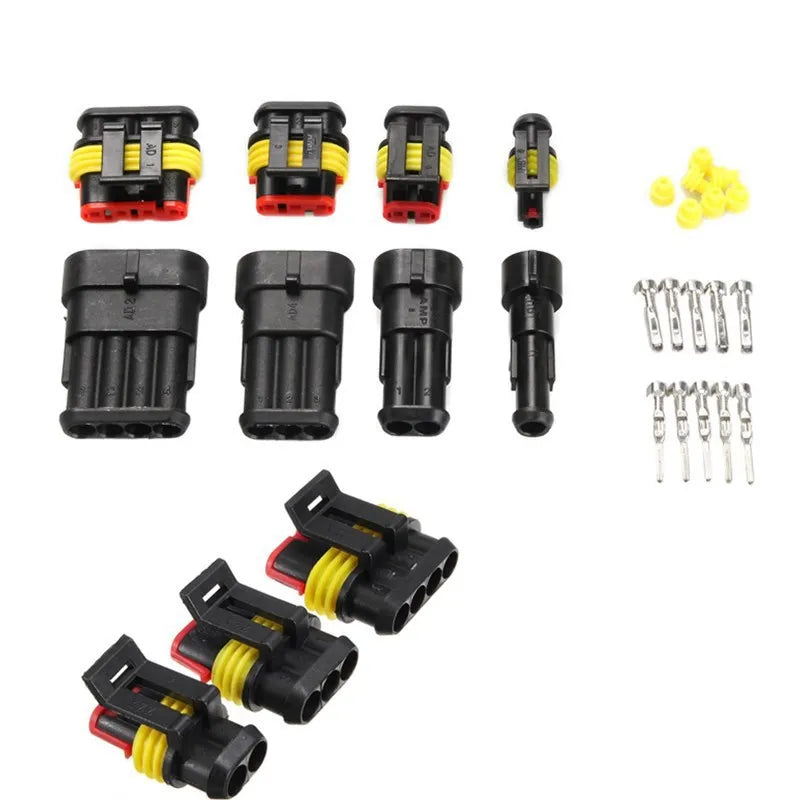 240/352/708/1004pcs boxed car waterproof connector kit male and female pair terminal wire harness plug connector 1-6 holes