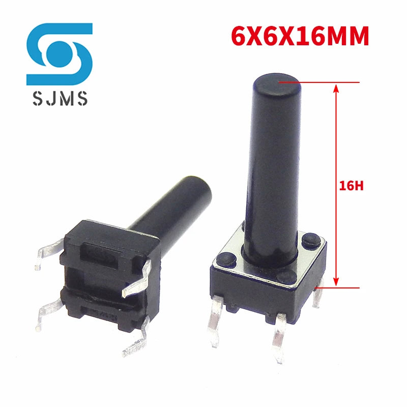 20/50PCS 6X6 6X6X5mm DIP 4Pin Tactile Micro Push Button Switch 6*6*4.3/5/6/7/8/9/10/11/12/13MM Micro Touch Button Power Switches