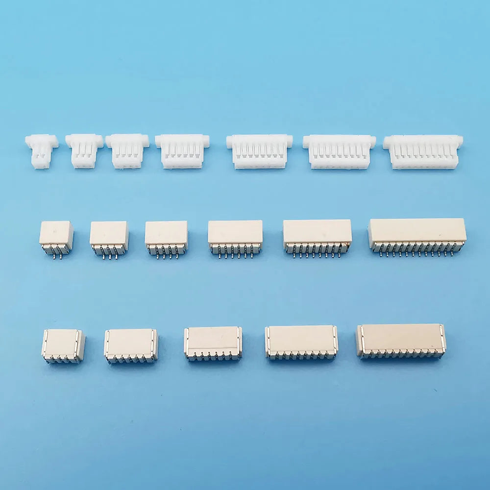50Pcs JST SH1.0 Connector 2P 3P 4P 5P 6P 7P 8P 9P 10Pin SMT SMD Vertical /Horizontal Type Socket Housing SH 1.0mm