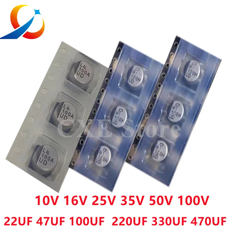 10PCS UD 10V 16V 25V 35V 50V 100V 10UF 22UF 47UF 68UF 100UF 150UF 220UF 330UF 470UF Nichicon SMD Electrolytic Capacitor  NEW