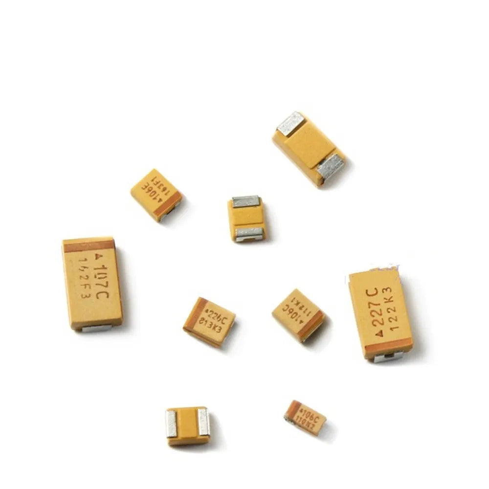 50pcs A B C D Case SMD Tantalum Capacitor 6V 10V 16V 25V 35V 50V 0.1UF 1UF 2.2UF 4.7UF 10UF 22UF 33UF 47UF 100UF 220UF 330UF 470