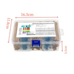 156 Specifications 3120PCS 1/4W Metal Film Resistor Sets 20 Pieces Each 1 Ohm-10M 1% 0.25W
