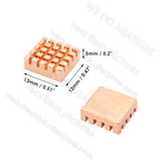 WE DO HEATSINK Small Tiny Useful Pure Copper Heat Sink Without or With Thermal Pad For Raspberry Pi Banana Pi IC Chipset Package