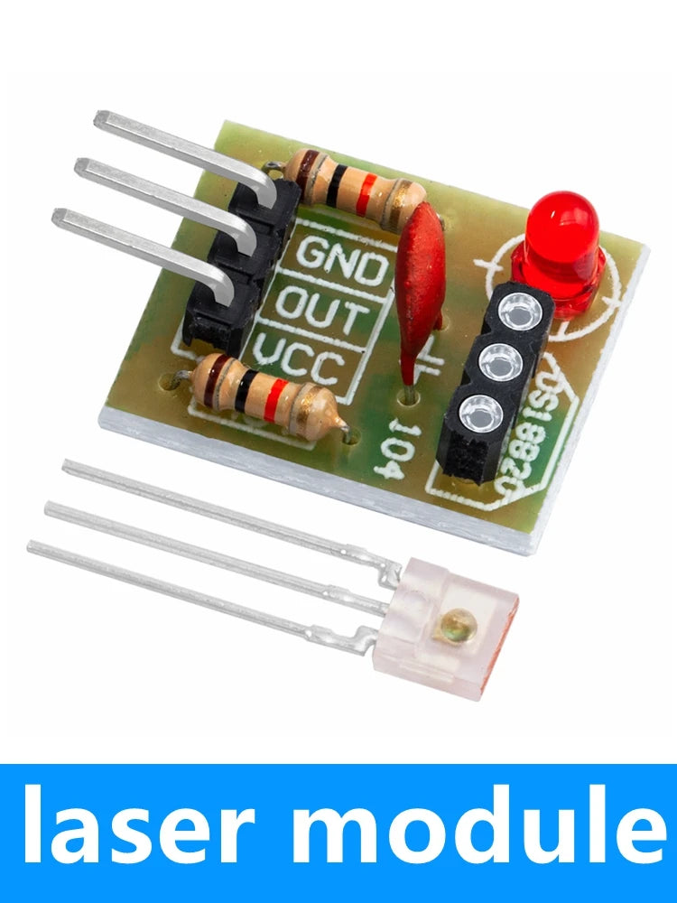 KY-008 650nm Laser Transmitter Module with Laser Sensor Module Non-Modulator Tube Laser Receiver Module Kit