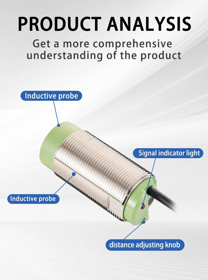 Capacitive Proximity Switch Sensor Non-Contact Liquid Level Sensor CR30 Series Detection Non-Metallic Liquid Level Sensor