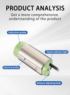 Capacitive Proximity Switch Sensor Non-Contact Liquid Level Sensor CR30 Series Detection Non-Metallic Liquid Level Sensor