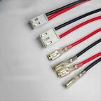 10pcs VH 3-P Open Barrel 3A 2Pin Hollow to 2.8mm/4.8mm/6.3mm Spring Spade Tab Terminal Double-Ended 18AWG 30cm Cable Assembly