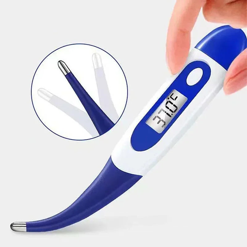 Professional Animal Digital Thermometer with Soft Probe Blue Digital Pet Dog Cat Veterinary Thermometer Waterproof Equipment