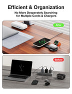 AUFU 3 in 1 Wireless Charging Station Fast Magnetic Foldable Travel Charger Station for iPhone 16 15 14 Pro Apple Watch Airpods