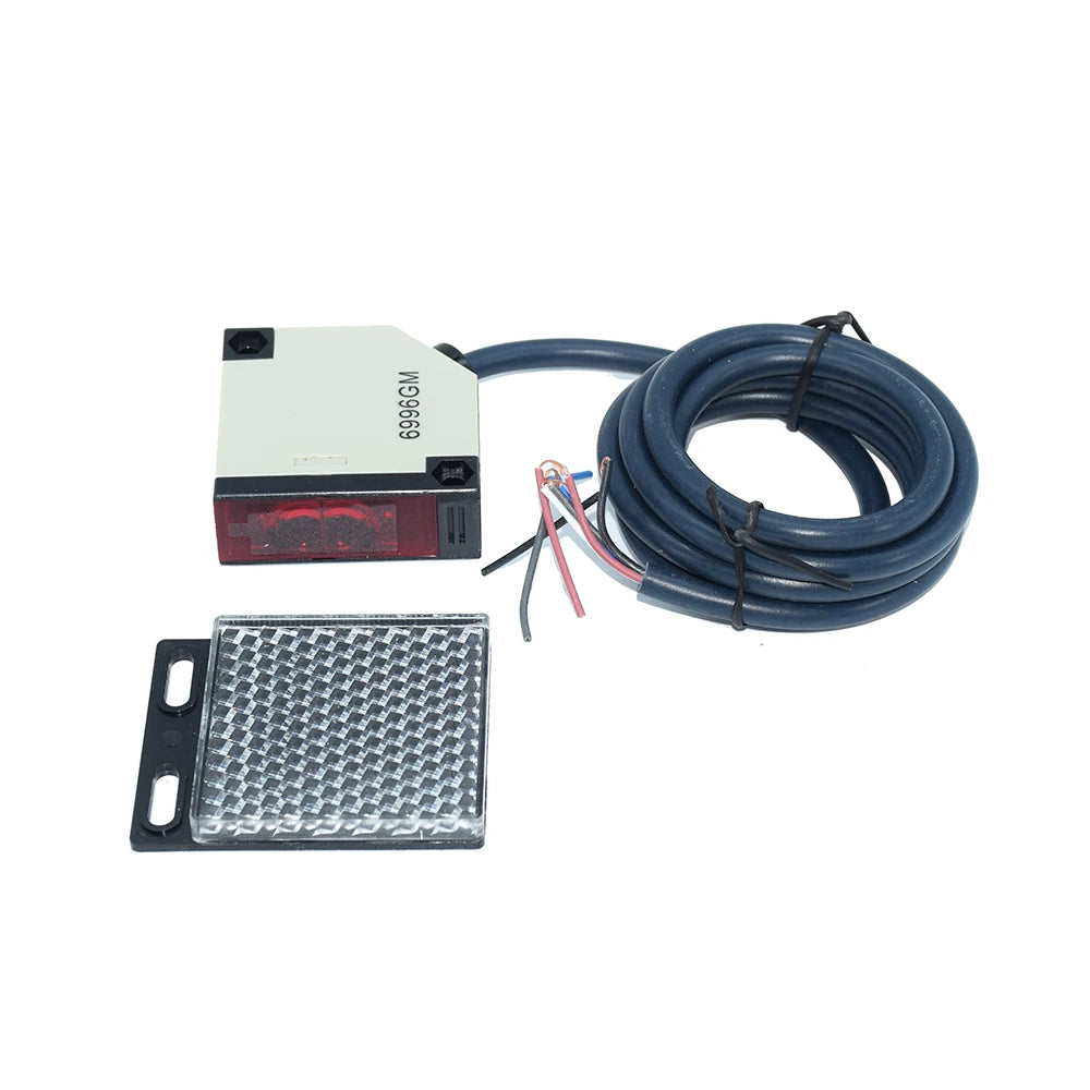 DC12-24V Square Reflex Light Barrier Sensor E3JK-R4M1 Reflective Photoelectric Switch