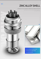 GX12 2/3/4/5/6/7Pin Nut Type Aviation Plug 12mm Circular Socket  Male & Female Electric Power Panel M12 Connector